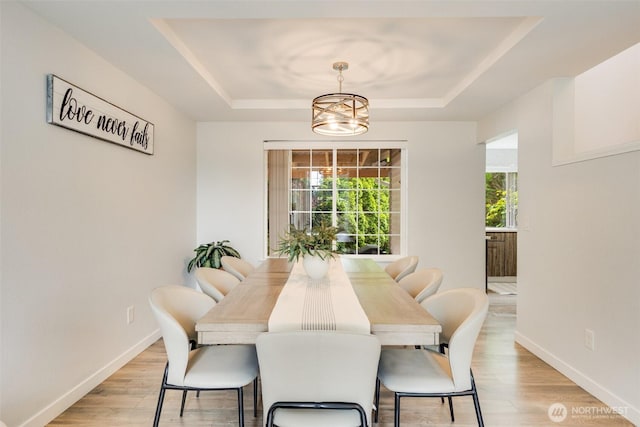 36318 30th Ave S, Federal Way, WA 98003 - dining room with a raised ceiling, healthy amount of natural light, and a chandelier