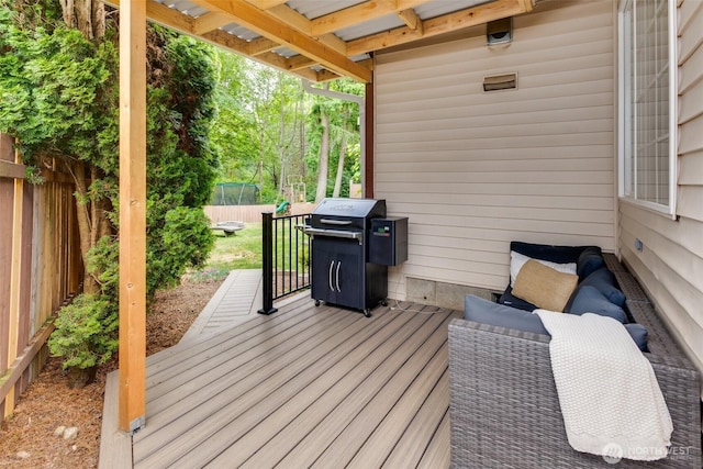 36318 30th Ave S, Federal Way, WA 98003 - wooden terrace featuring a grill and a fenced backyard