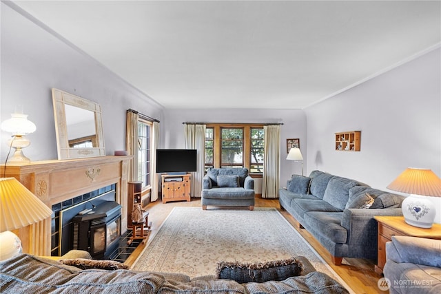 235 S 59th St, Tacoma, WA 98408 - living area with wood finished floors and crown molding