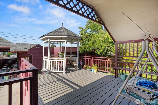 235 S 59th St, Tacoma, WA 98408 - wooden terrace with a gazebo