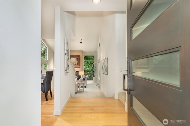 22526 53rd Ave SE, Bothell, WA 98021 - hallway with light wood finished floors and track lighting