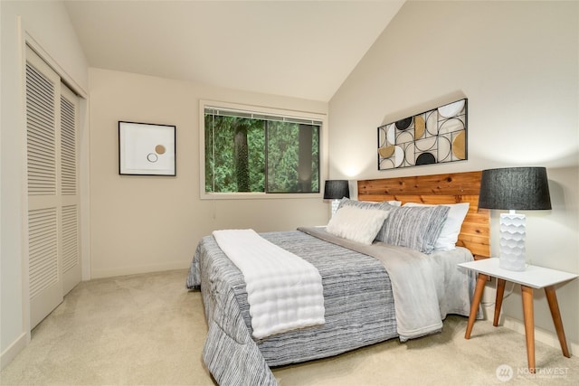 22526 53rd Ave SE, Bothell, WA 98021 - carpeted bedroom featuring lofted ceiling and a closet
