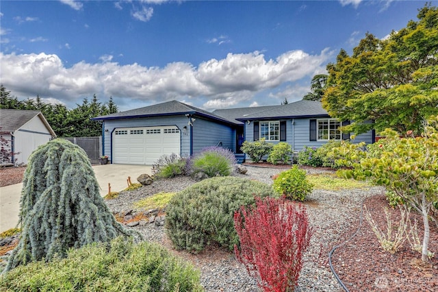 541 Salal Pl, Sequim, WA 98382 - ranch-style house featuring a garage and concrete driveway