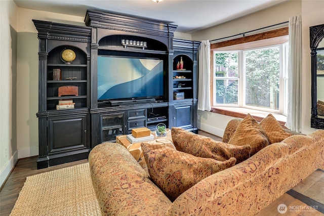 2463 26th Ave E, Seattle, WA 98112 - living area with baseboards and wood finished floors
