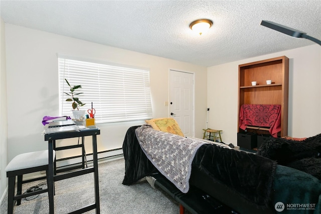 3572-3574 E F St, Tacoma, WA 98404 - carpeted bedroom featuring a textured ceiling