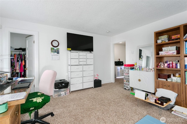 3572-3574 E F St, Tacoma, WA 98404 - carpeted office featuring a textured ceiling