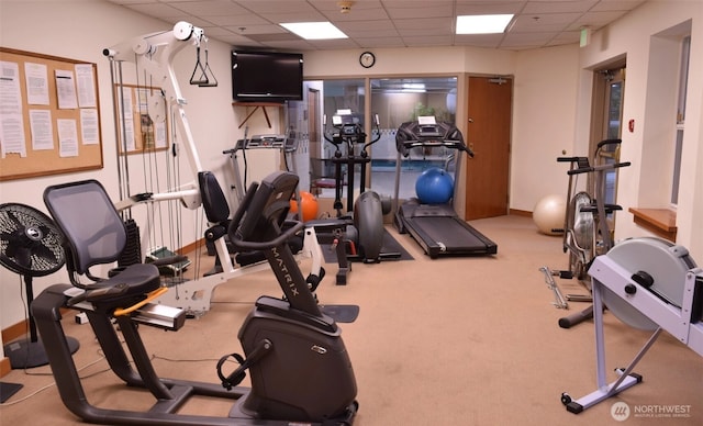 1750 152nd Ave NE Unit C310, Bellevue, WA 98007 - gym featuring a paneled ceiling