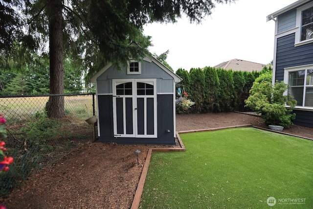 4442 Prestwick Ln SE, Lacey, WA 98513 - view of shed featuring a fenced backyard