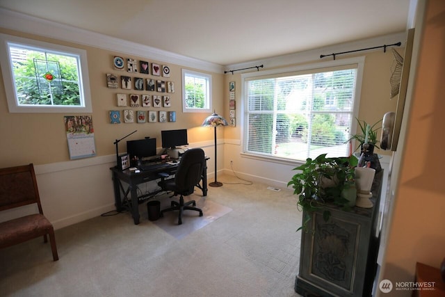 4442 Prestwick Ln SE, Lacey, WA 98513 - carpeted home office featuring baseboards
