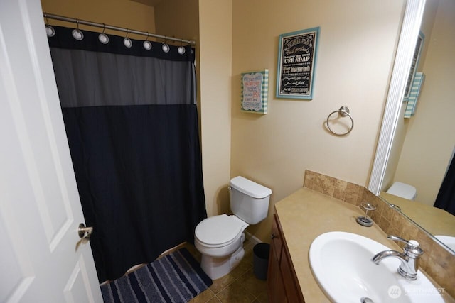 4442 Prestwick Ln SE, Lacey, WA 98513 - bathroom featuring vanity, tile patterned floors, and curtained shower