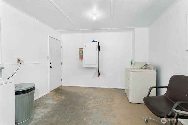 617-619 140th St S, Tacoma, WA 98444 - misc room featuring washer / dryer and unfinished concrete floors