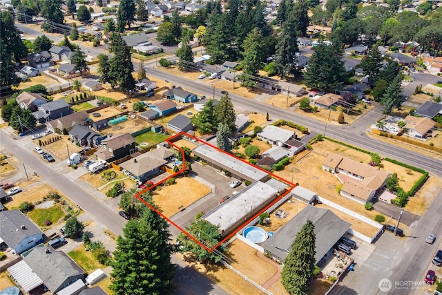 617-619 140th St S, Tacoma, WA 98444 - aerial perspective of suburban area featuring property boundaries highlighted