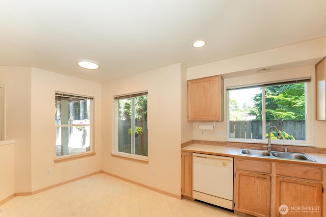 527 Cypress Ave, Snohomish, WA 98290 - kitchen with dishwasher, light countertops, and recessed lighting