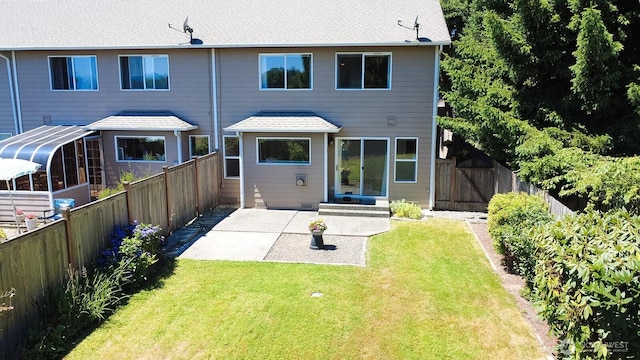 527 Cypress Ave, Snohomish, WA 98290 - rear view of property with a patio and a fenced backyard