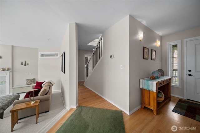 591 Daniels Dr NE, East Wenatchee, WA 98802 - entryway with light wood finished floors and stairs