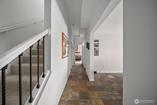 591 Daniels Dr NE, East Wenatchee, WA 98802 - hall featuring stone tile floors and stairway