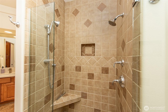 120 Cascadia Loop, Sequim, WA 98382 - full bathroom with vanity and tiled shower