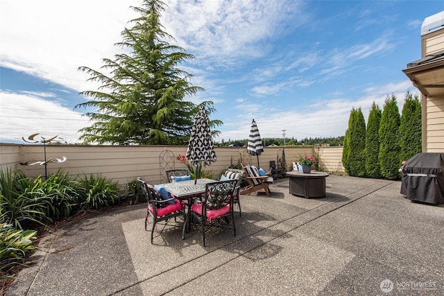 120 Cascadia Loop, Sequim, WA 98382 - view of patio / terrace featuring outdoor dining space and a grill