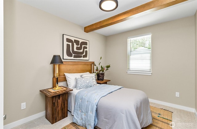 1816 N 155th St, Shoreline, WA 98115 - bedroom with beam ceiling and carpet flooring