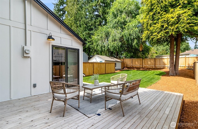1816 N 155th St, Shoreline, WA 98115 - wooden deck featuring a fenced backyard