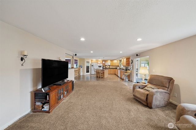 4610 N Defiance St, Tacoma, WA 98407 - living area with recessed lighting and light colored carpet