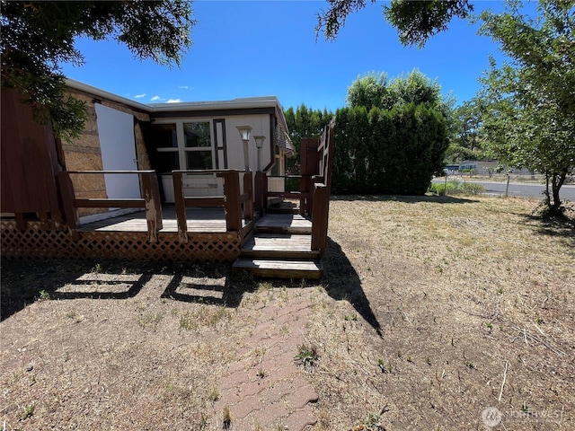 1201 S 2nd St, Dayton, WA 99328 - view of yard with a wooden deck