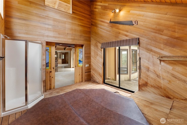 31312 179th Pl SE, Auburn, WA 98092 - interior space with wooden walls and a shower stall