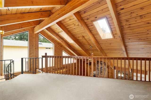 31312 179th Pl SE, Auburn, WA 98092 - additional living space featuring wood ceiling, a skylight, and carpet