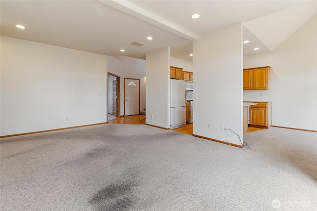 114 Twin Sister Loop, Lynden, WA 98264 - unfurnished living room with light colored carpet and recessed lighting