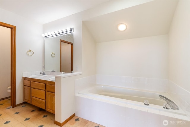 114 Twin Sister Loop, Lynden, WA 98264 - full bath featuring a bath, double vanity, and tile patterned flooring