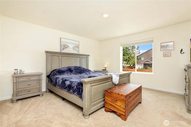 28515 76th Dr NW, Stanwood, WA 98292 - bedroom featuring light carpet and recessed lighting