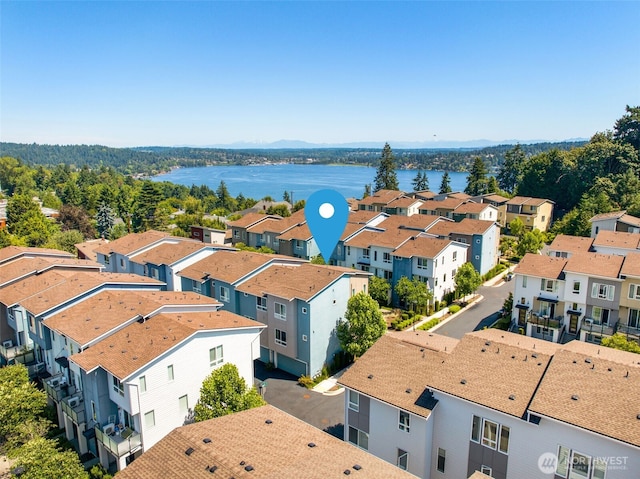 14646 35th Ct NE, Lake Forest Park, WA 98155 - aerial perspective of suburban area featuring a large body of water