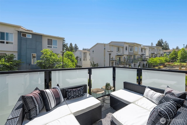 14646 35th Ct NE, Lake Forest Park, WA 98155 - balcony featuring an outdoor living space and a residential view