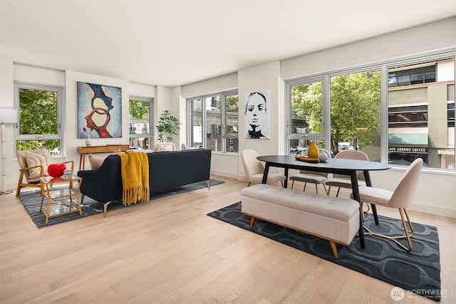 583 Battery St Unit 212N, Seattle, WA 98121 - living room with light wood finished floors and healthy amount of natural light