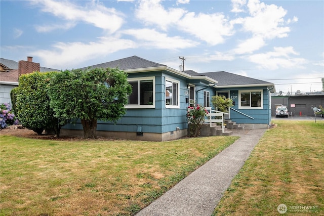 11341136 16th Ave, Longview, WA 98632 - view of front facade with crawl space, a front lawn, and roof with shingles