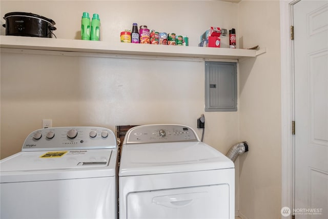 11341136 16th Ave, Longview, WA 98632 - washroom featuring electric panel and independent washer and dryer