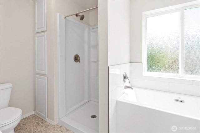 2289 Towne Point Ave, Port Townsend, WA 98368 - bathroom with a garden tub, a shower, and plenty of natural light