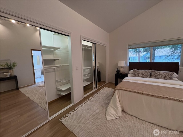 933 Fern St SW, Olympia, WA 98502 - bedroom with wood finished floors and high vaulted ceiling
