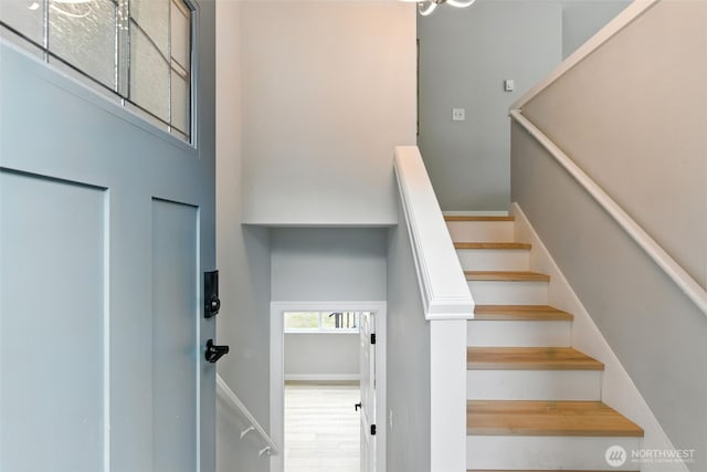 21905 128th St E, Bonney Lake, WA 98391 - stairs with wood finished floors