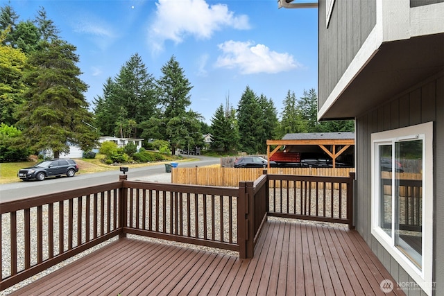 21905 128th St E, Bonney Lake, WA 98391 - deck featuring view of wooded area
