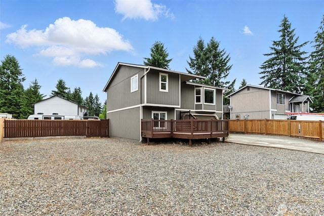 21905 128th St E, Bonney Lake, WA 98391 - rear view of property featuring a wooden deck
