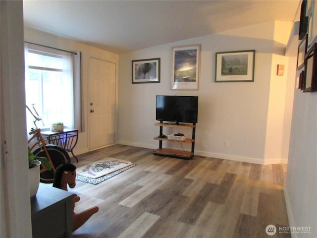 4917 107th Ave SE, Snohomish, WA 98290 - entryway featuring wood finished floors and lofted ceiling