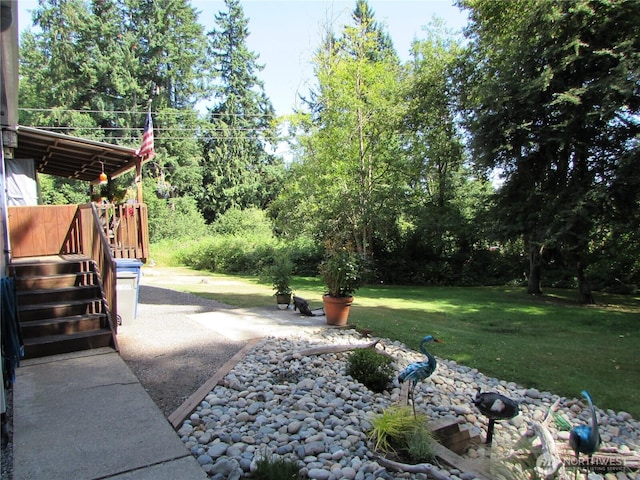 4917 107th Ave SE, Snohomish, WA 98290 - view of grassy yard with a patio area
