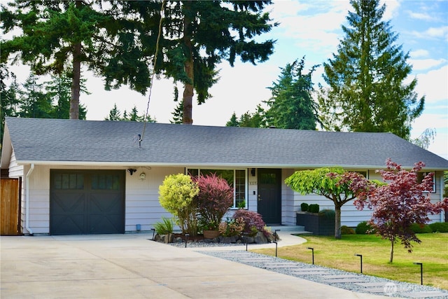 30135 2nd Ave SW, Federal Way, WA 98023 - single story home with concrete driveway, a garage, roof with shingles, and a front yard
