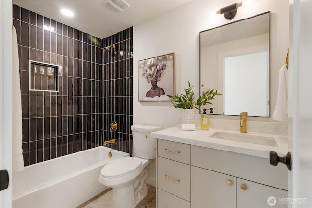 21 165th Ave SE, Bellevue, WA 98008 - bathroom with vanity, bathing tub / shower combination, and tile patterned flooring