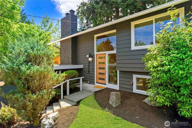 21 165th Ave SE, Bellevue, WA 98008 - entrance to property featuring a chimney