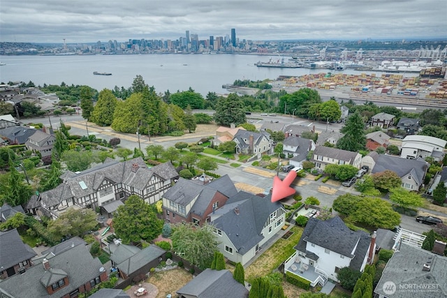 2663 37th Ave SW, Seattle, WA 98126 - aerial view of residential area featuring a large body of water