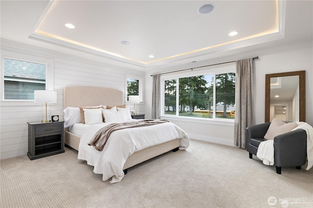 7164 91st St E, Puyallup, WA 98371 - bedroom with a tray ceiling, carpet, and recessed lighting