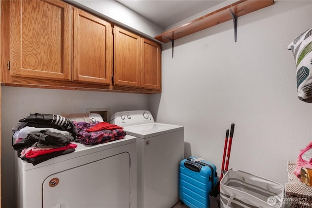 9724 N Wall St, Spokane, WA 99218 - laundry room featuring cabinet space and independent washer and dryer