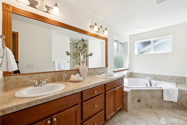 18231 2nd Pl W Unit A, Bothell, WA 98012 - full bath with double vanity and a garden tub